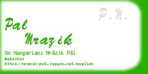 pal mrazik business card